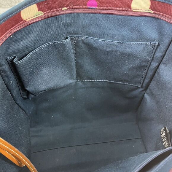 Fossil KeyPer Total Eclipse  Purple Coated  PVC Tote Bag Purse - Picture 13 of 15